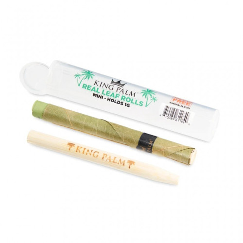 KING PALM SINGLE NATURAL LEAF TUBES DISPENSER DISPLAY - 50CT